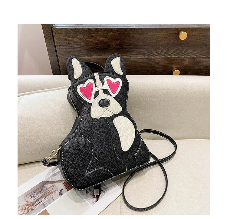 Fashion Shoulder Bag For Women Luxury Designer 3d Dog Shape Handbag Lady Evening Party Purse Crossbody Messenger Bag