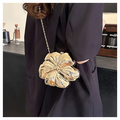 Acrylic Bag For Women Flower Shoulder Bag Fashion Chain Box Crossbody Bag