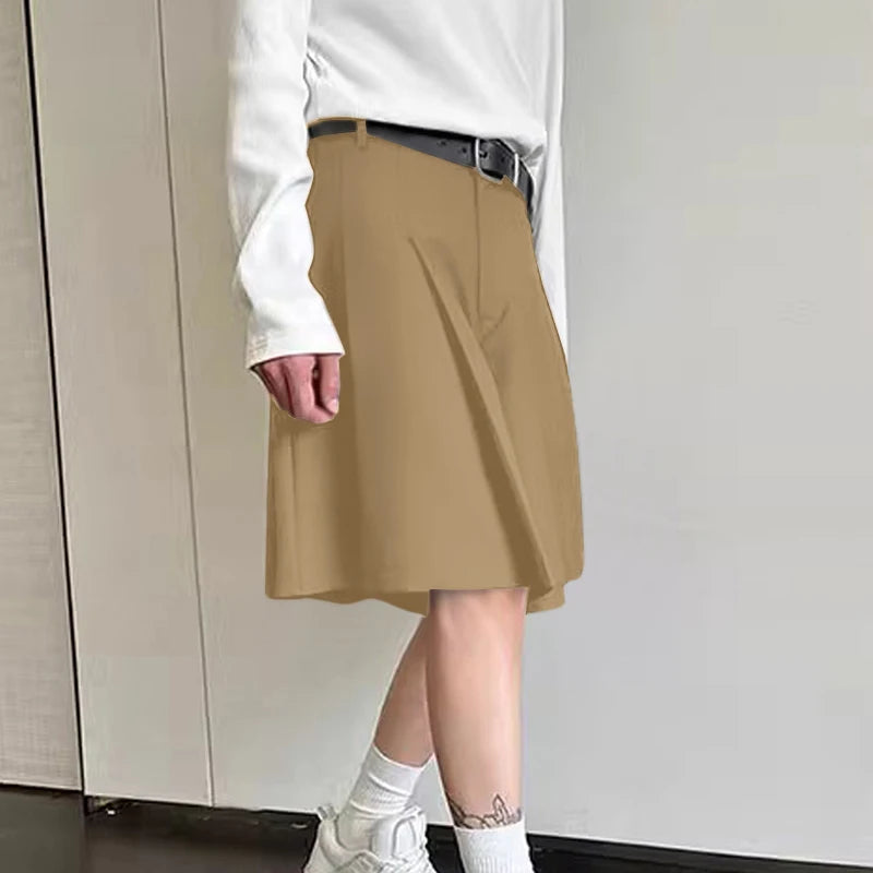 2024 Hommes Shorts Décontractés Couleur Unie Plissé Lâche Été Jambe Large Shorts Hommes Streetwear Mode Loisirs Hommes Bas S-5XL INCERUN