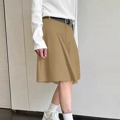 2024 Hommes Shorts Décontractés Couleur Unie Plissé Lâche Été Jambe Large Shorts Hommes Streetwear Mode Loisirs Hommes Bas S-5XL INCERUN