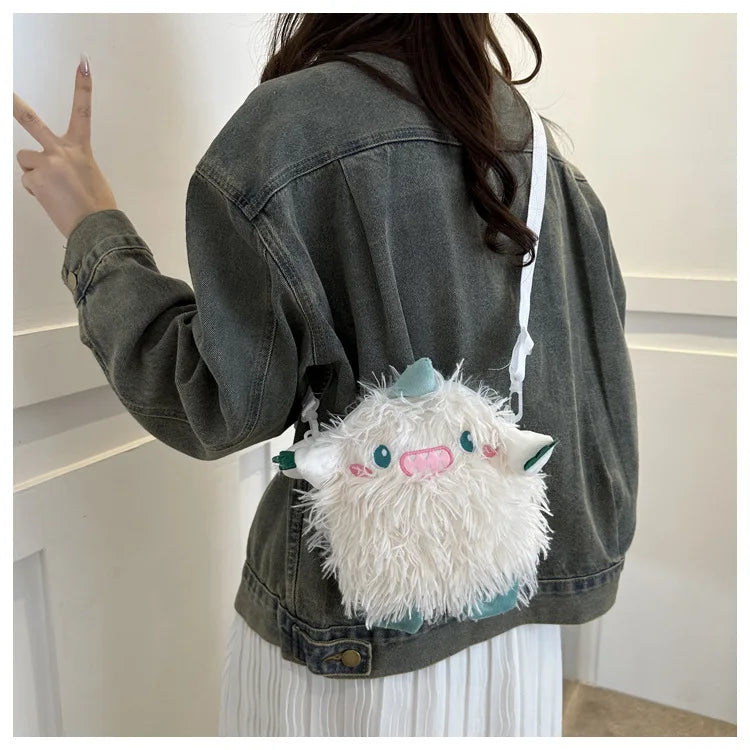 Bolso de peluche Kawaii, bolso bandolera, peluche de anime, gifs de dibujos animados para mujeres y niñas