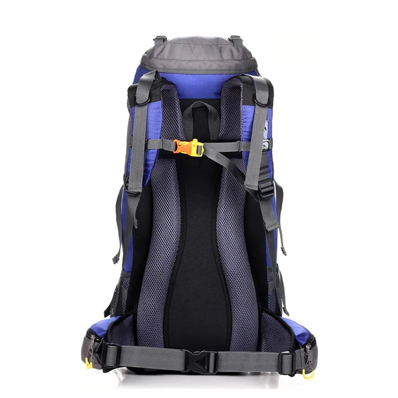 Mochila de escalada impermeable de 50 l con funda para lluvia, de nailon, para deportes al aire libre, mochileros, acampadas, viajes, senderismo