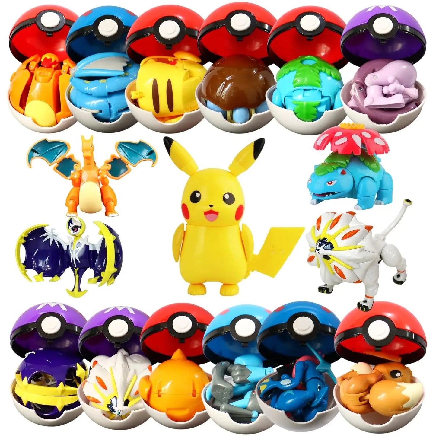 12 Styles Pokemon Figures Toys Variant Ball Model Pikachu Lucario Pocket Monsters Koga Ninja Frog Action Figure Toy Gift