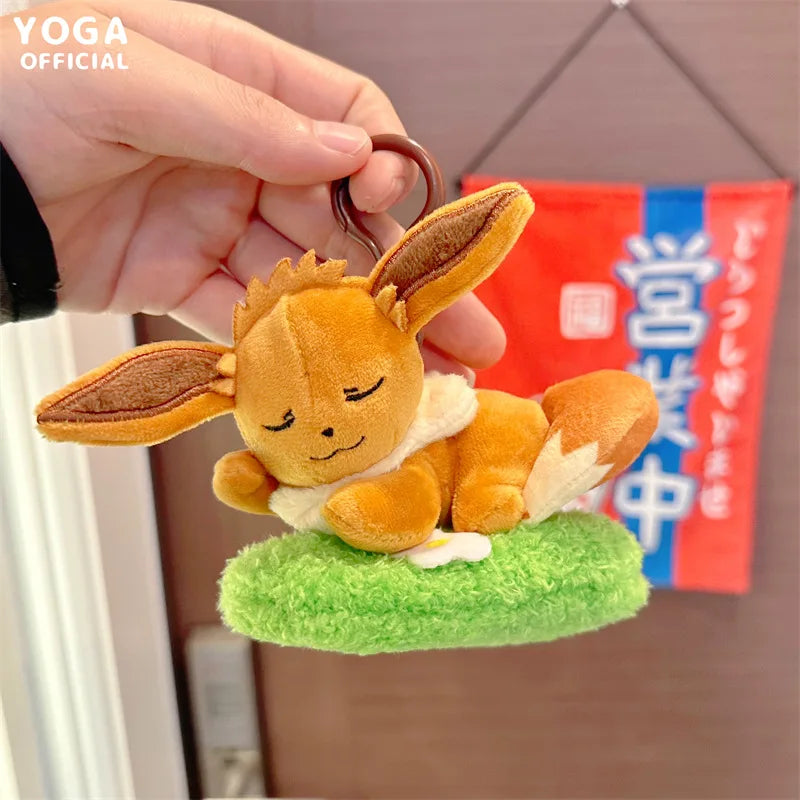 10-13cm Pokemon Plush Toys Pikachu Evee Keychain Pendant Doll Anime Figures Toy Xmas Gift