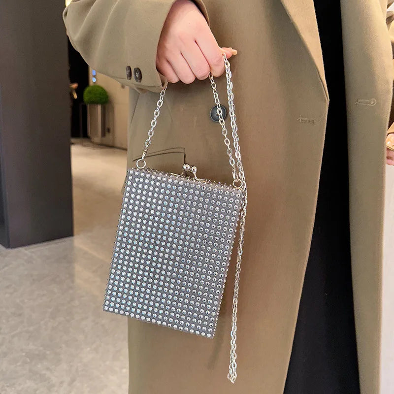 Sac à bandoulière pour femme à rivets, sac à main en forme de boîte pour femme, petit sac de soirée, sac à bandoulière de créateur de mode, pochettes de dîner pour femmes