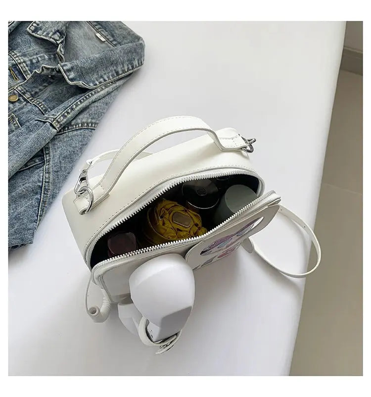 Bolso de mano para mujer, divertido bolso de hombro con forma de teléfono para niñas, estilo de moda femenino, lindo bolso cruzado