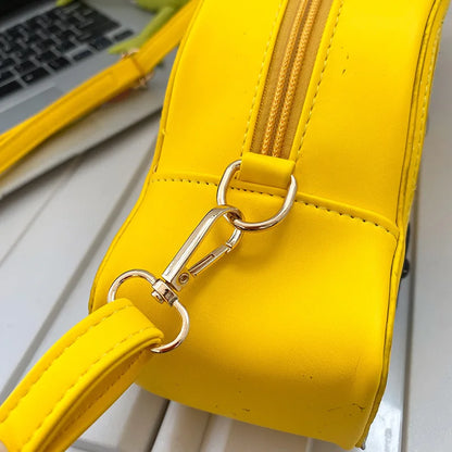 Shoulder Bag for Women Novel Yellow Taxi Shape Cute Cartoon Purses and Handbags Girls Crossbody Bag Female Casual Clutch Leather