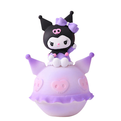 Sanrio Kuromi Cinnamonroll Moon Veilleuse LED Kawaii 3D Dessin Animé Ornement Mignon Beauté Chambre Veilleuse Lampe De Chevet Décor