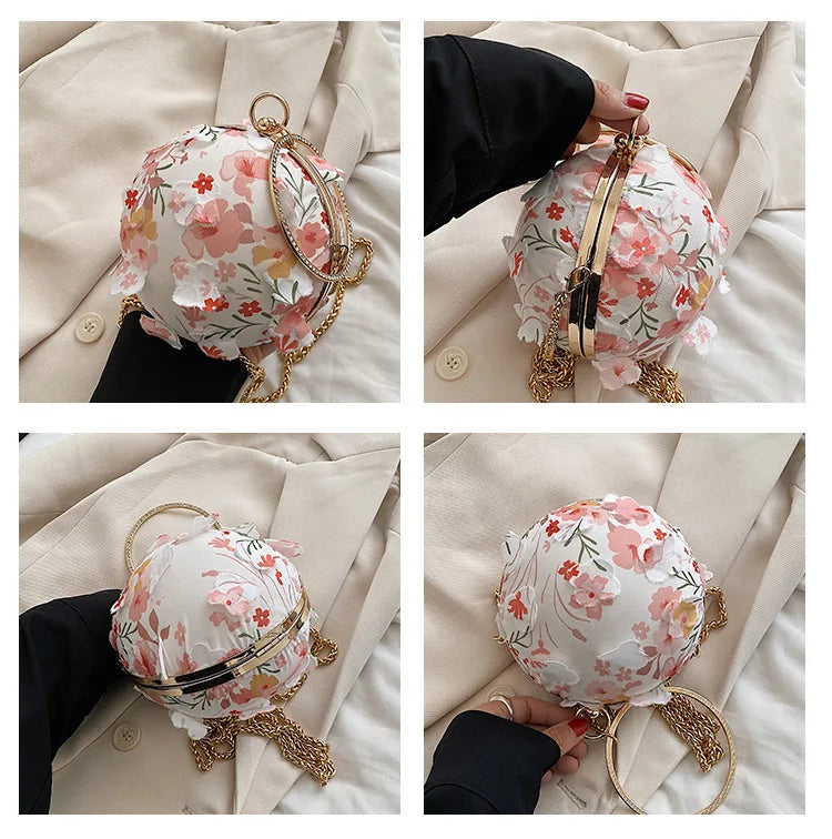 Sacs à main de soirée de style nouveau, pochettes pour femmes, sacs à bandoulière, cercle, mode femme, motif boule, sacs à main de soirée, sac à bandoulière