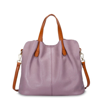 Bolsos de mujer de cuero genuino, bolsos de viaje de moda, bolsos de mano de color sólido, bolsos de mensajero de diseñador de lujo, bolsos de hombro para mujer