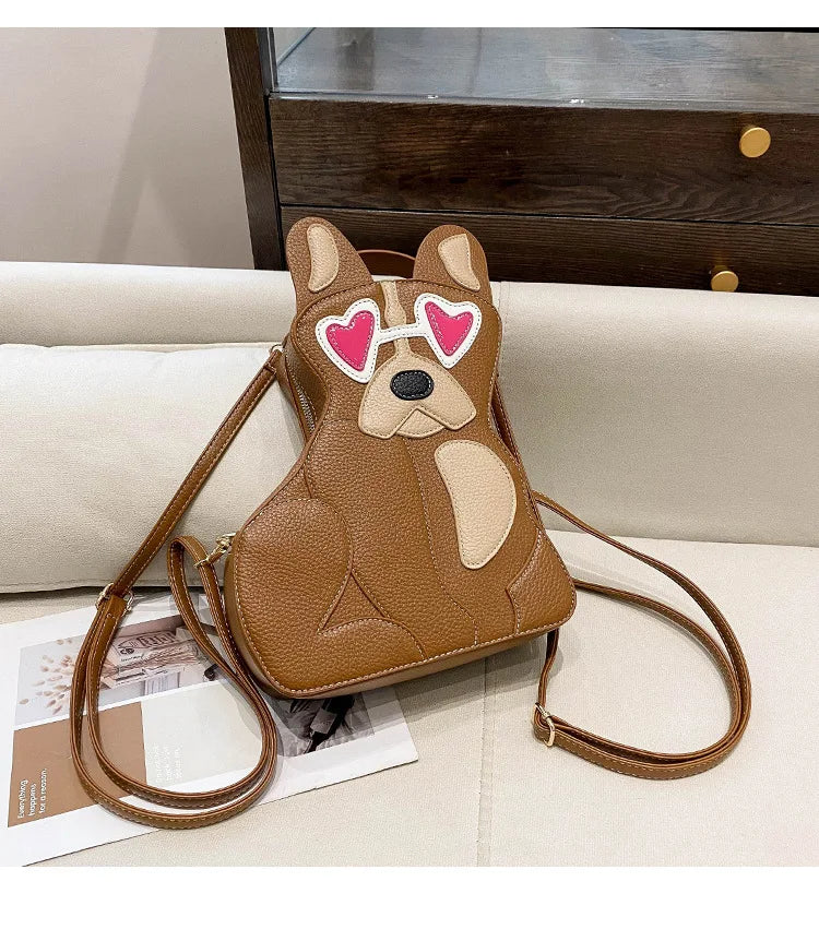 Fashion Shoulder Bag For Women Luxury Designer 3d Dog Shape Handbag Lady Evening Party Purse Crossbody Messenger Bag