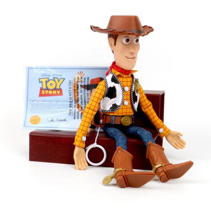 Figuras de acción parlantes de Disney Pixar Toy Story 4 Woody Jessie Buzz Lightyear, modelo de cuerpo de tela, colección limitada, juguetes de regalo