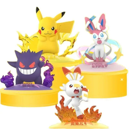 Genuine Pokemon Toys 10cm Pikachu Gengar Sylveon Figures Kawaii Anime Model Toy Gift