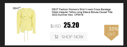 Camisa de mujer DEAT Fashion con mangas largas abullonadas y solapa de un solo pecho, blusa recta de algodón blanca, otoño 2024, nueva tendencia 7AB1171