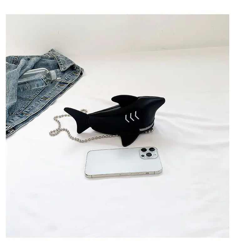 Cute 3D Animal Shark Cross Body Bags Womens Unique Adorable Cute Clutch Purse Bags