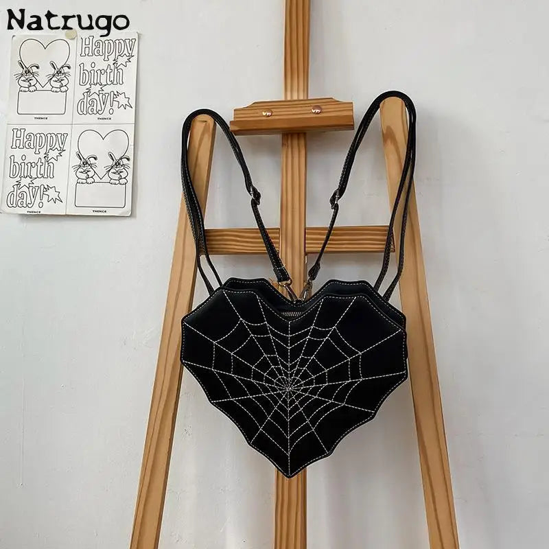 Sweet Spicy Love Bat Crossbody Bag Spider Web Women's Bag Multifunctional Shoulder Bag