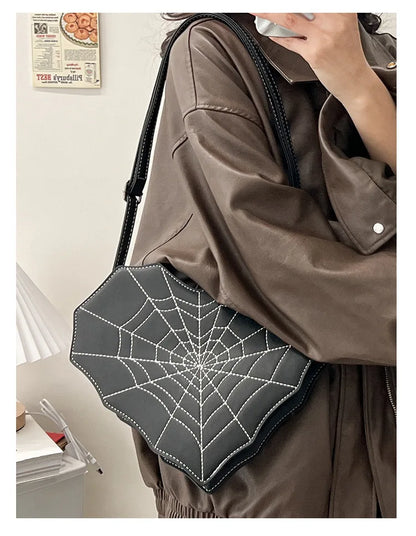 Sweet Spicy Love Bat Crossbody Bag Spider Web Women's Bag Multifunctional Shoulder Bag