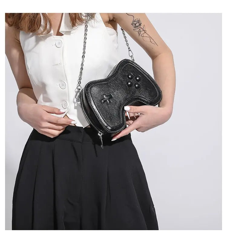 Bolso de cadena pequeño para mujer, bolso de hombro con mini asa, bolso cruzado para mujer con máquina de juegos