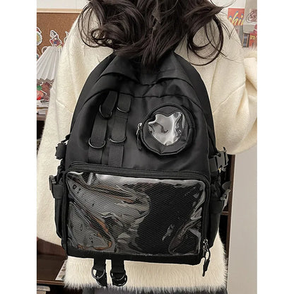 Mochila escolar estilo collage para adolescentes, mochila Itabag Kawaii, mochila transparente con forma de corazón de amor, mochila JK para mujer, nueva bolsa para computadora portátil 2024