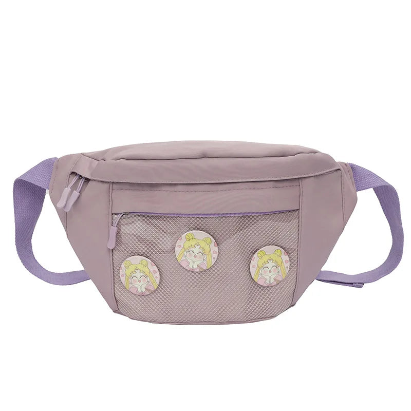 Bolso de pecho japonés kawaii para mujer, bolso cruzado transparente, bolso de mano para mujer, bolso de hombro, bolso de cintura, novedad de 2023