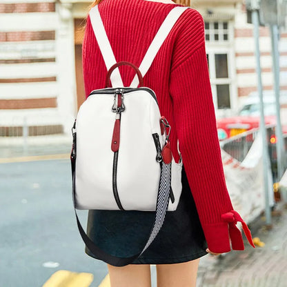 New Women Backpacks Soft Leather Backpack Fashion Anti-theft Shoulder School Bag For Girls Quality Sheepskin Female Travel Bag