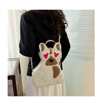 Fashion Shoulder Bag For Women Luxury Designer 3d Dog Shape Handbag Lady Evening Party Purse Crossbody Messenger Bag