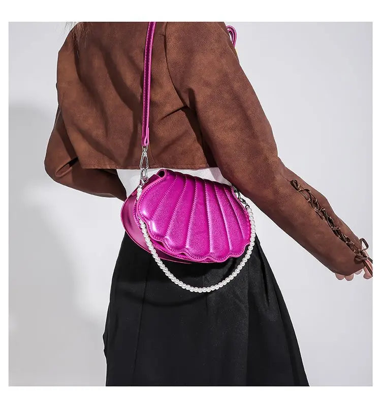 Bolso de mujer, moderno, ligero, de lujo, de piel sintética, tipo mensajero, pequeño, con perlas, portátil