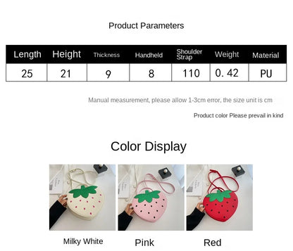 Cute Strawberry Bag For Women Funny Fruit Shape Handbag Women's Small Shoulder Bag Crossbody Bag