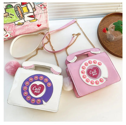 Phone Shape Luxury Shoulder Bag New Creative Women Mini Phone Purses Messenger Pack Candy Colors Bags Laser Holographic