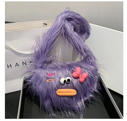 Sac à bandoulière en peluche Kawaii Diy Cartoon pour femmes 2024 Nouveau porte-monnaie Anime mignon Sac à cosmétiques Sac à bandoulière pour fille