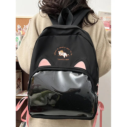 Sac à dos japonais Kawaii Itabag pour poupée de 20 cm, cartable pour étudiante, sac à dos avec oreilles de chat pour femme, jolis sacs à dos Mochilas Mujeres