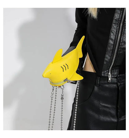 Cute 3D Animal Shark Cross Body Bags Womens Unique Adorable Cute Clutch Purse Bags