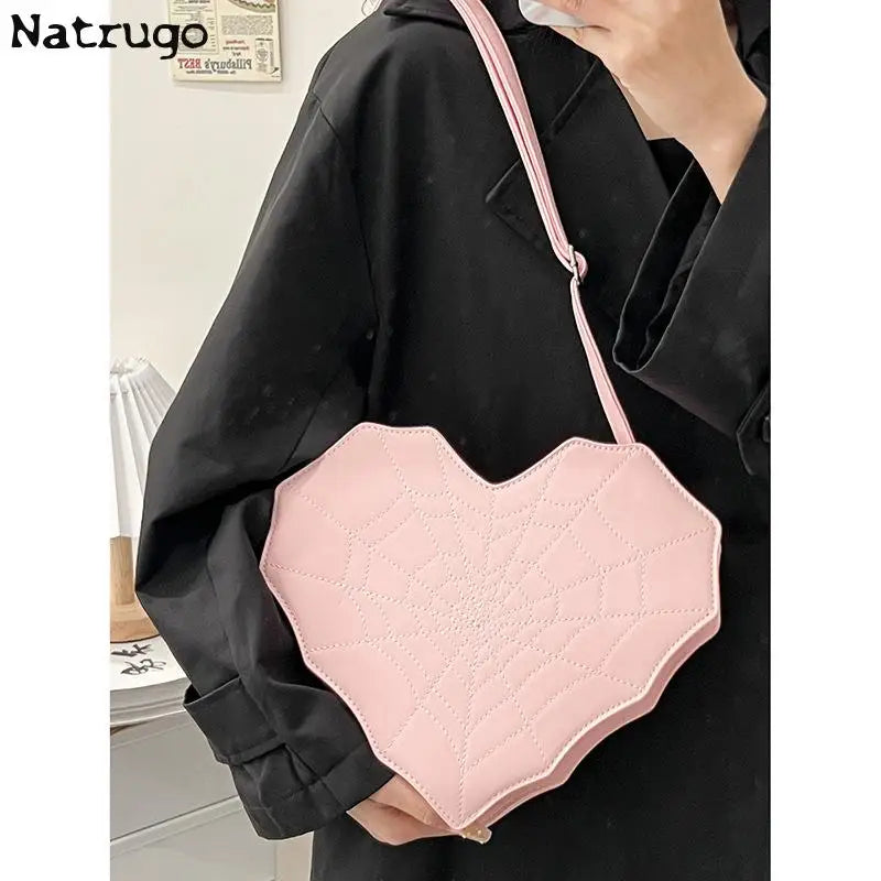 Sweet Spicy Love Bat Crossbody Bag Spider Web Women's Bag Multifunctional Shoulder Bag