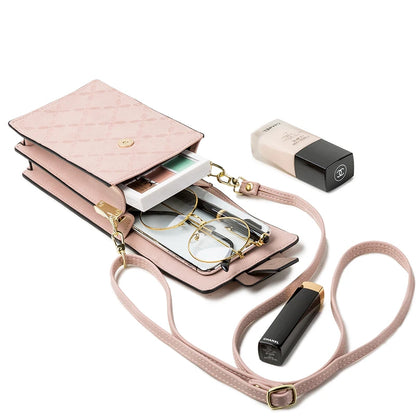 Sac portefeuille pour téléphone portable d'été 2024, sac à bandoulière simple vertical de grande capacité avec boucle en PU haut de gamme japonais et coréen