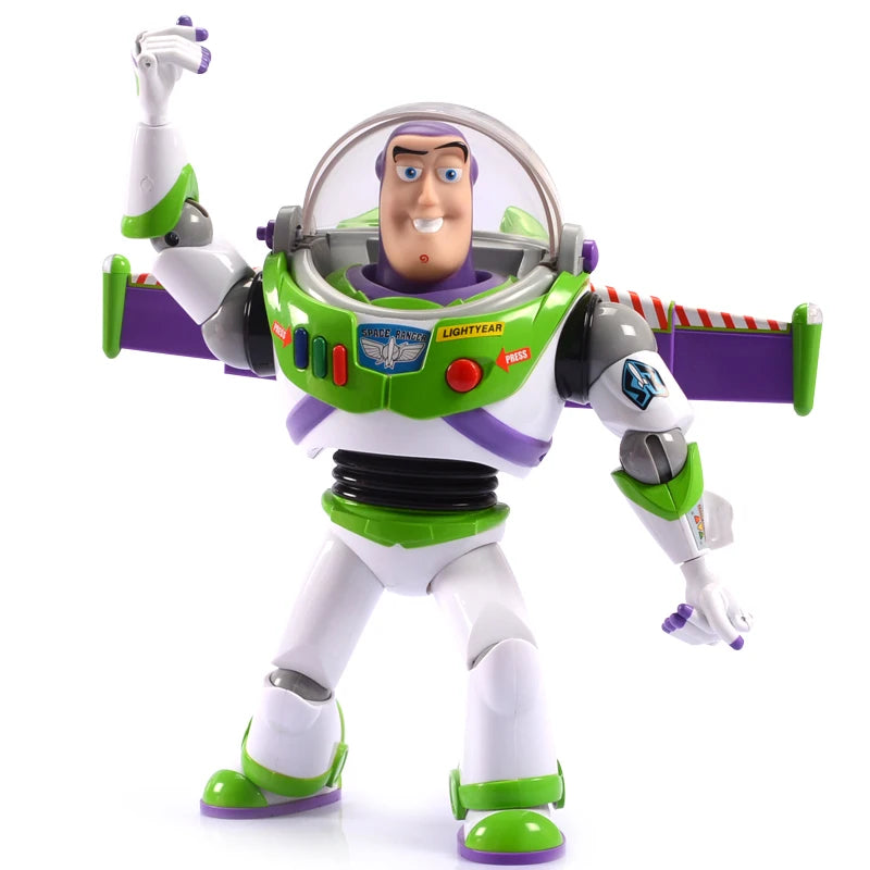 Figuras de acción parlantes de Disney Pixar Toy Story 4 Woody Jessie Buzz Lightyear, modelo de cuerpo de tela, colección limitada, juguetes de regalo