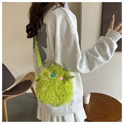 Bolso de peluche Kawaii, bolso bandolera, peluche de anime, gifs de dibujos animados para mujeres y niñas