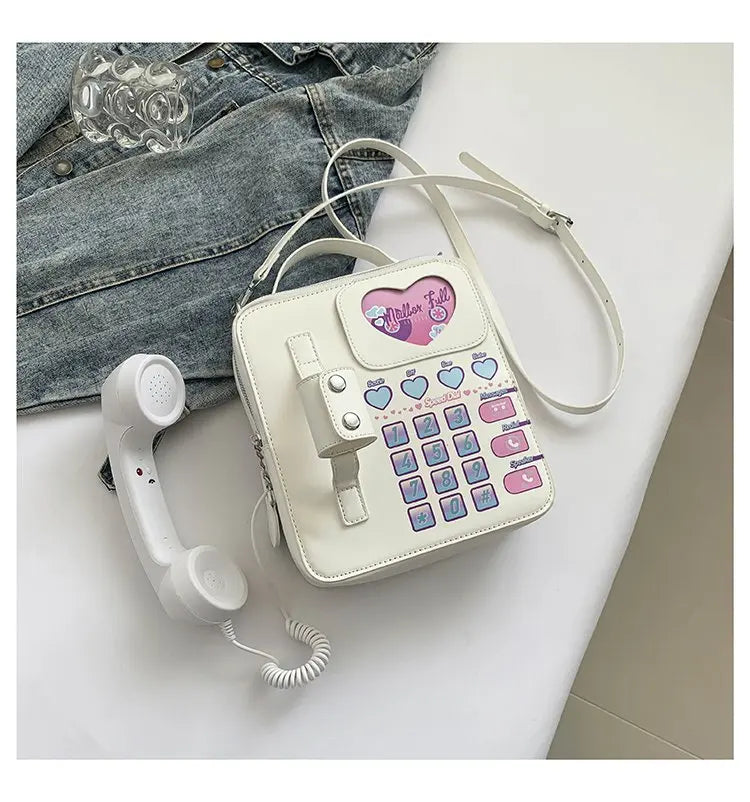 Bolso de mano para mujer, divertido bolso de hombro con forma de teléfono para niñas, estilo de moda femenino, lindo bolso cruzado