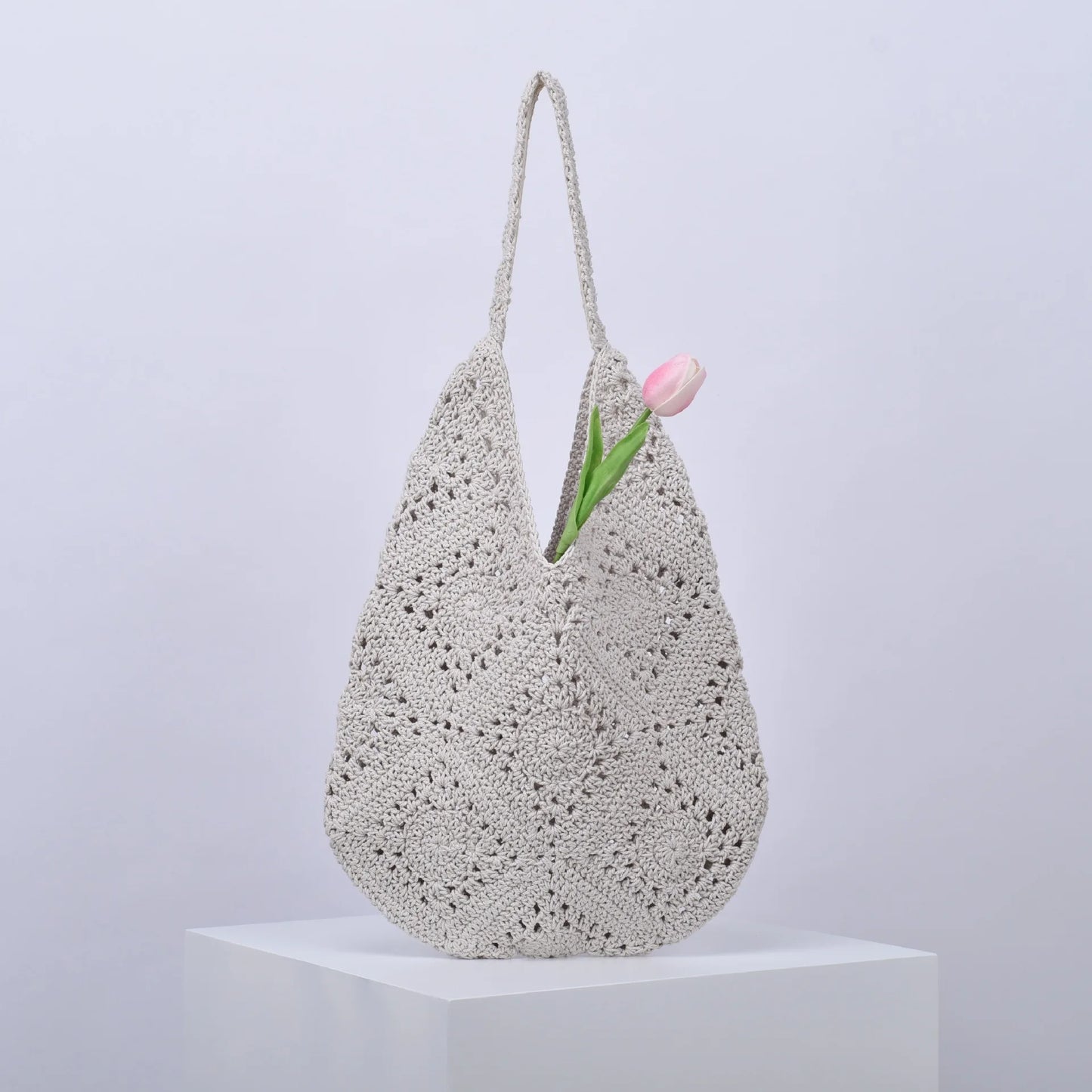 Bolsos de hombro de punto informales para mujer, bolsos de mano grandes con diseño de cuadros de ganchillo, bolsos de playa de verano Behemian, bolsos grandes para compras, bolsos para vacaciones