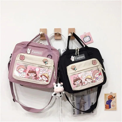 Bolso de mano japonés para chicas de secundaria, bolso escolar multifuncional JK, bolso de hombro transparente, mochila para mujeres, itabag kawaii