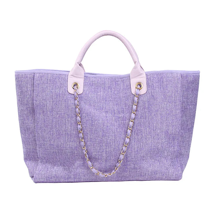 Bolso de mano grande de color caramelo a la moda, bolsos de hombro de diseñador para mujer, bolsos de lona, ​​bolso de playa informal sencillo de verano, bolso grande para compras