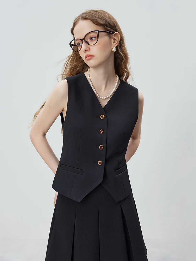 FSLE Simple Style Temperament Casual Suits Outer Set for Female 2023 New Autumn Popular Sense All-match Loose Suits Women