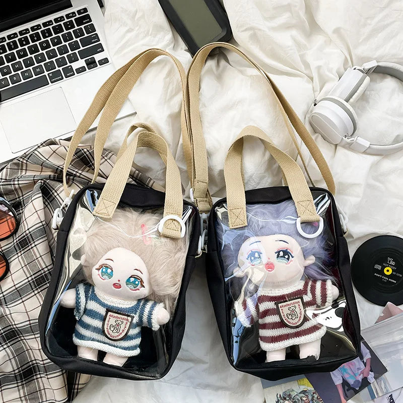 New 2023 Japanese Style Small Crossbody Bags Women ita bag for 20cm doll Transparent Handbags Shoulder Bags Girls Purses Bolso