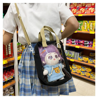 New 2023 Japanese Style Small Crossbody Bags Women ita bag for 20cm doll Transparent Handbags Shoulder Bags Girls Purses Bolso