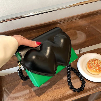 Bolsos y carteras para mujer, bolsos de moda con forma de corazón y diamantes, bolsos cruzados con cadena para mujer, bolsos de mano para boda para mujer