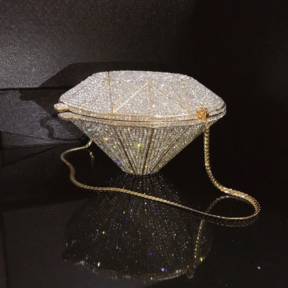 Monedero con cristales brillantes y diamantes de imitación para mujer, bolso de mano brillante, bolso cruzado para boda, fiesta de graduación