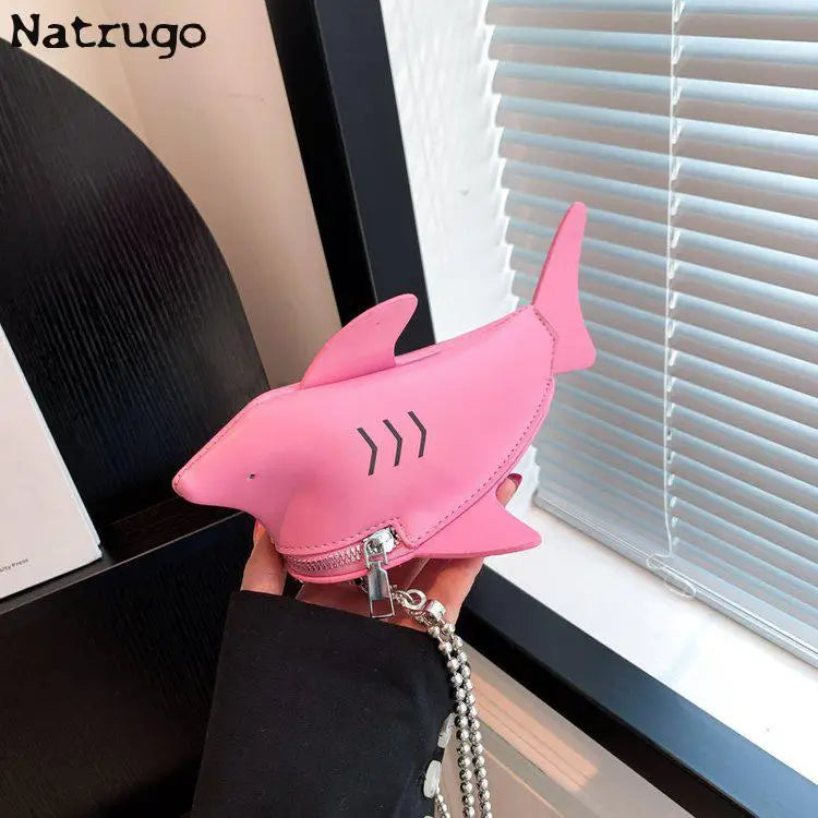 Cute 3D Animal Shark Cross Body Bags Womens Unique Adorable Cute Clutch Purse Bags