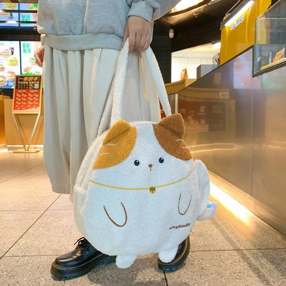 Sac en peluche Kawaii pour femmes et filles, sac à bandoulière, sacs à main et porte-monnaie de grande capacité, sac fourre-tout en poils d'agneau imitation