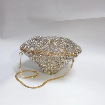 Monedero con cristales brillantes y diamantes de imitación para mujer, bolso de mano brillante, bolso cruzado para boda, fiesta de graduación