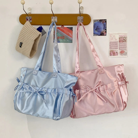 Sac Lolita Kawaii JK pour filles, sac à bandoulière léger et froissé avec nœud papillon, pour femmes, 2024, sacs à main et bourses pour lycéennes japonaises