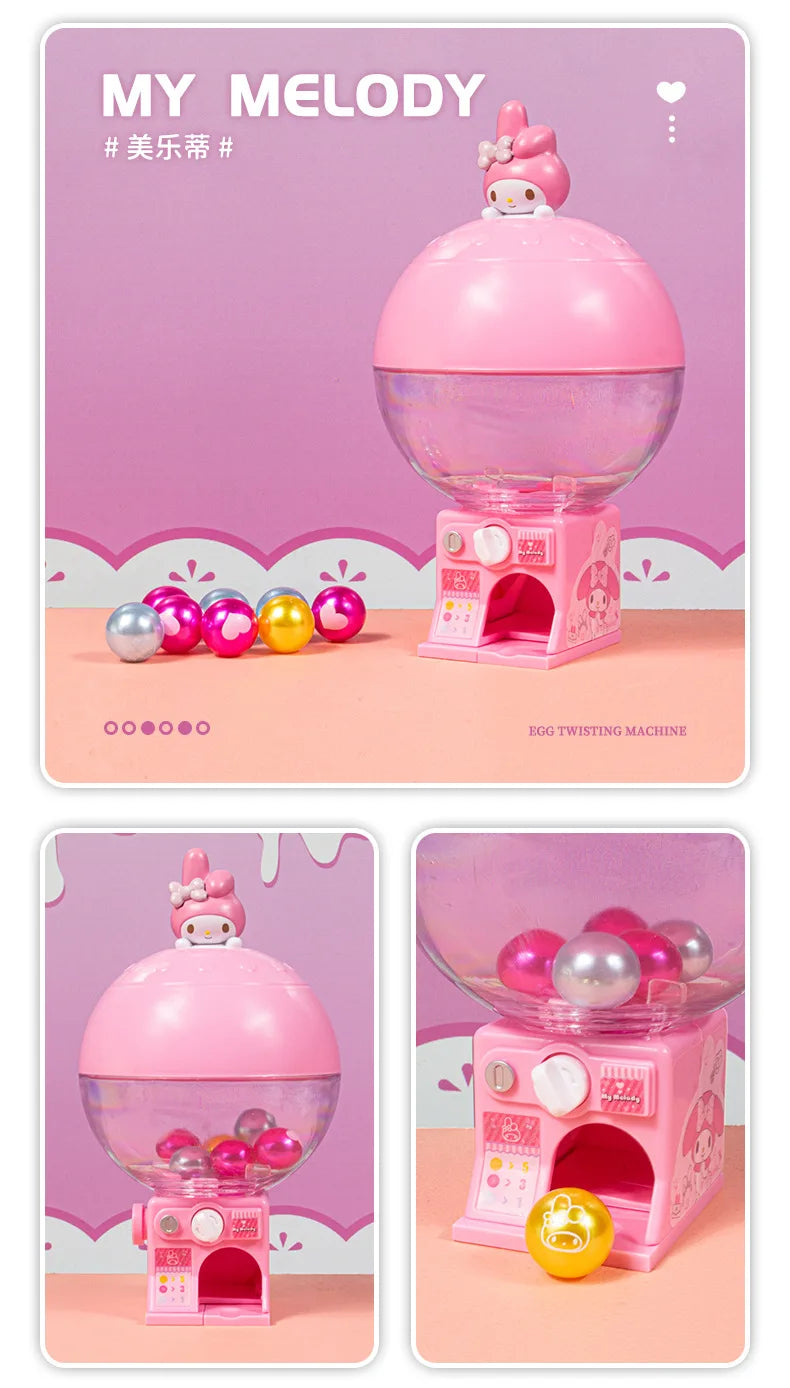 Mini machine à tordre les œufs Sanrio Hello Kitty Kuromi Kawaii, jouet de dessin animé pour enfants, cadeau de jeu